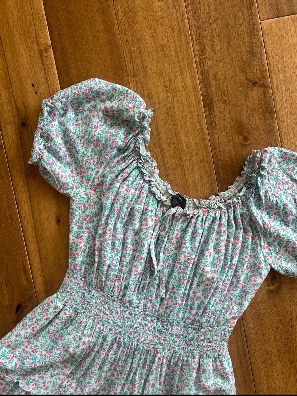 J. Crew Floral Smocked Maxi Dress – Size 0 – Excellent Condition